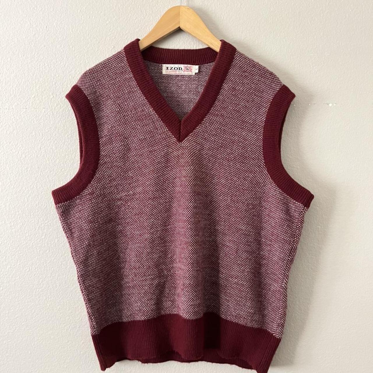 maroon sweater vest