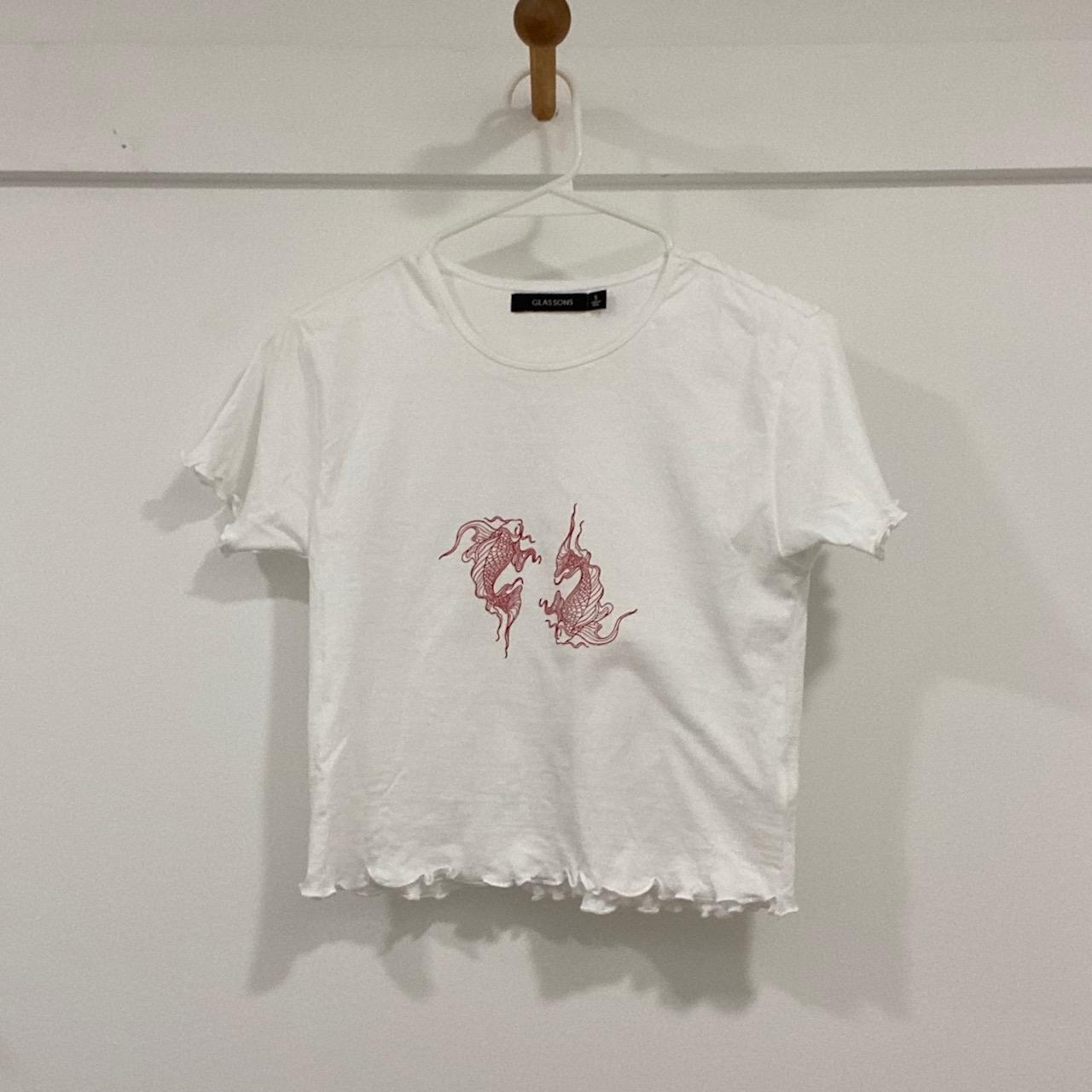 ADORABLE glassons tee with a lettuce hem. literally... - Depop