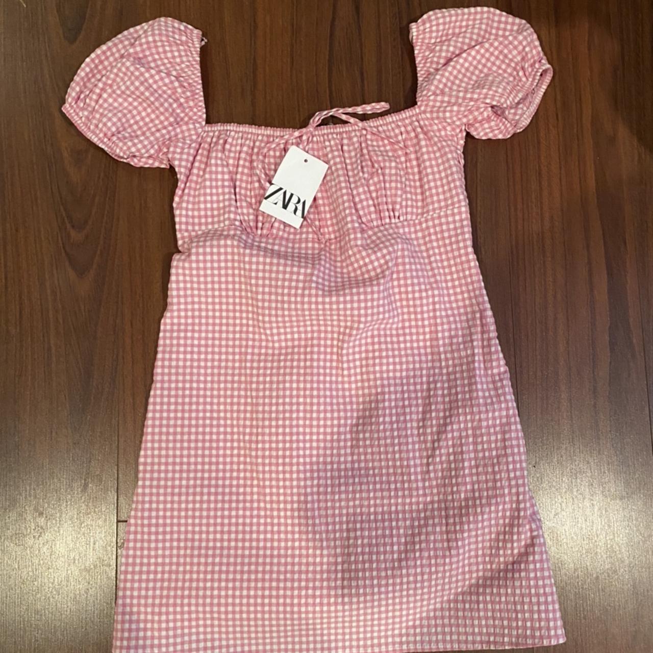 ZARA Pink Gingham Dress (Size M) Never worn! Still... Depop