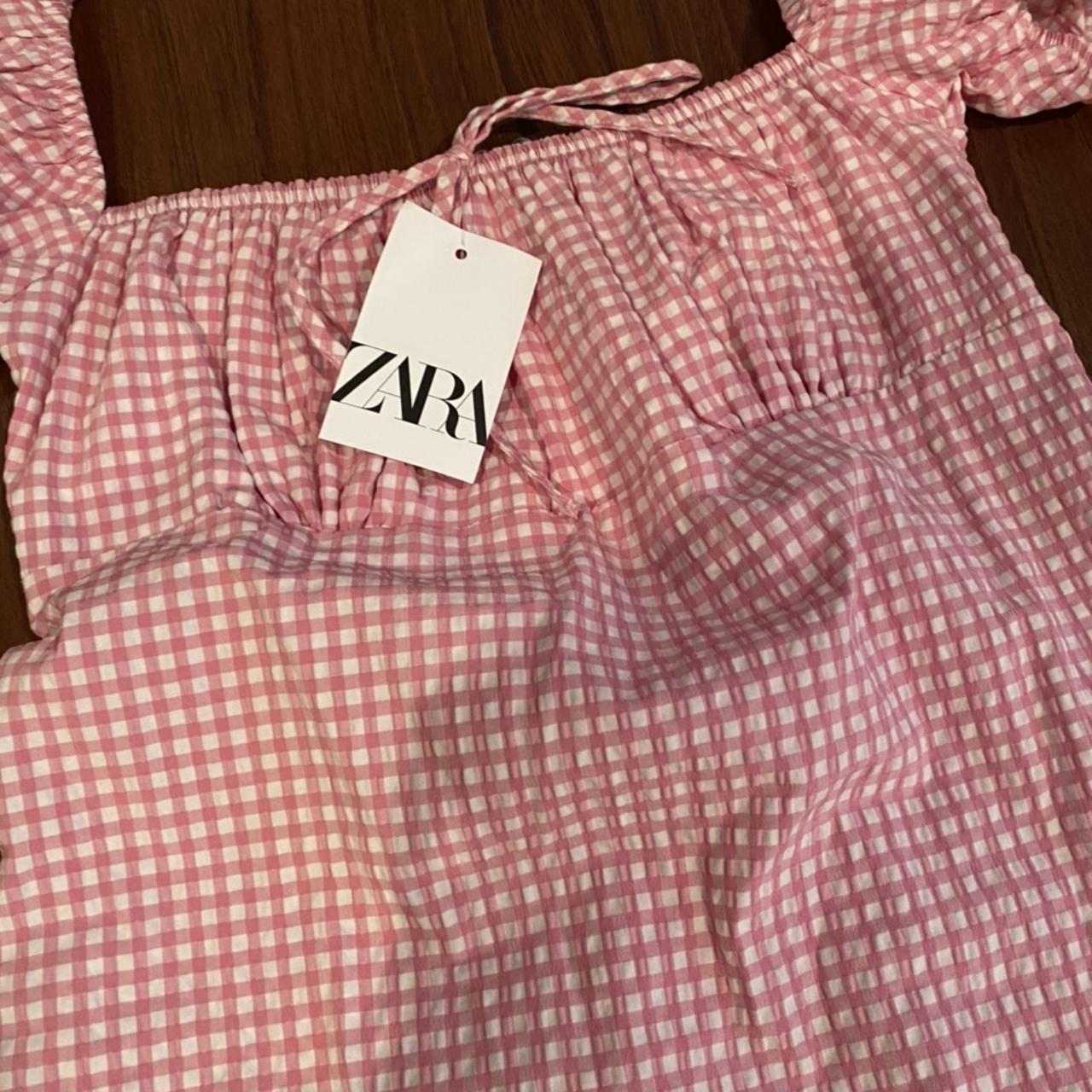 ZARA Pink Gingham Dress (Size M) Never worn! Still... Depop
