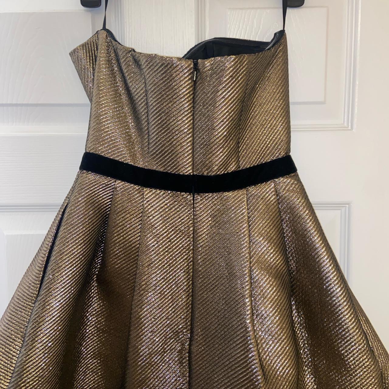 Coast black and top gold dress