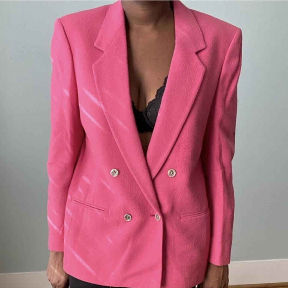 PBM Nordstrom 100 Camel Hair Vintage Pink Blazer. Depop