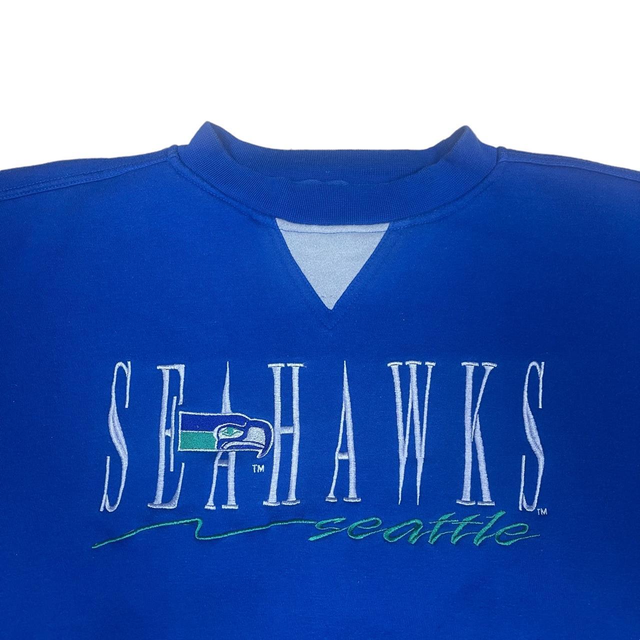 Vintage Seattle Seahawks Crewneck Sweatshirt - L - Depop