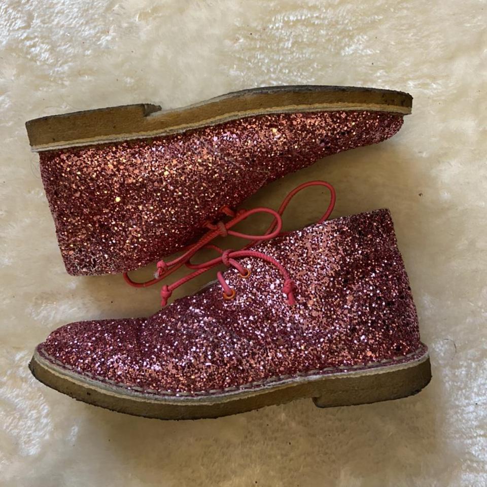 glitter desert boots