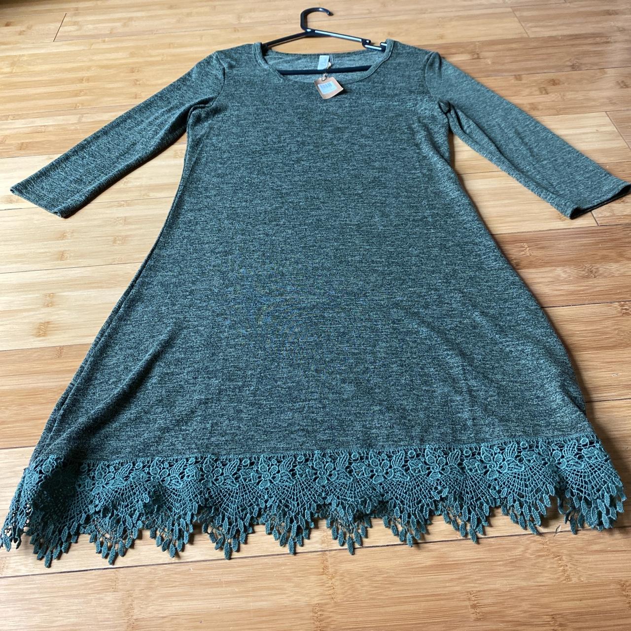 Product Image 4 - Olive lace hem dress. Size