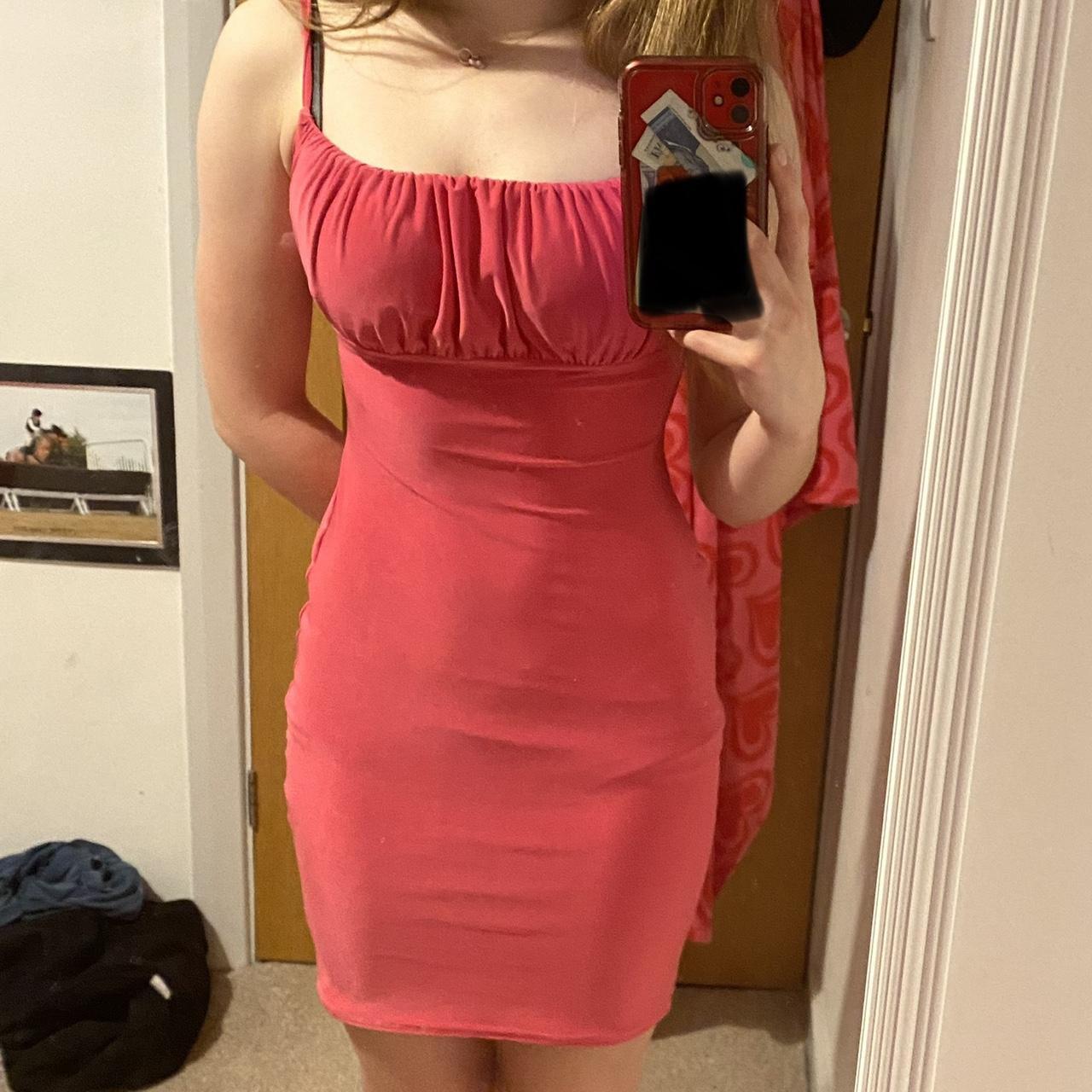 I Saw It First Women's Pink Dress Depop