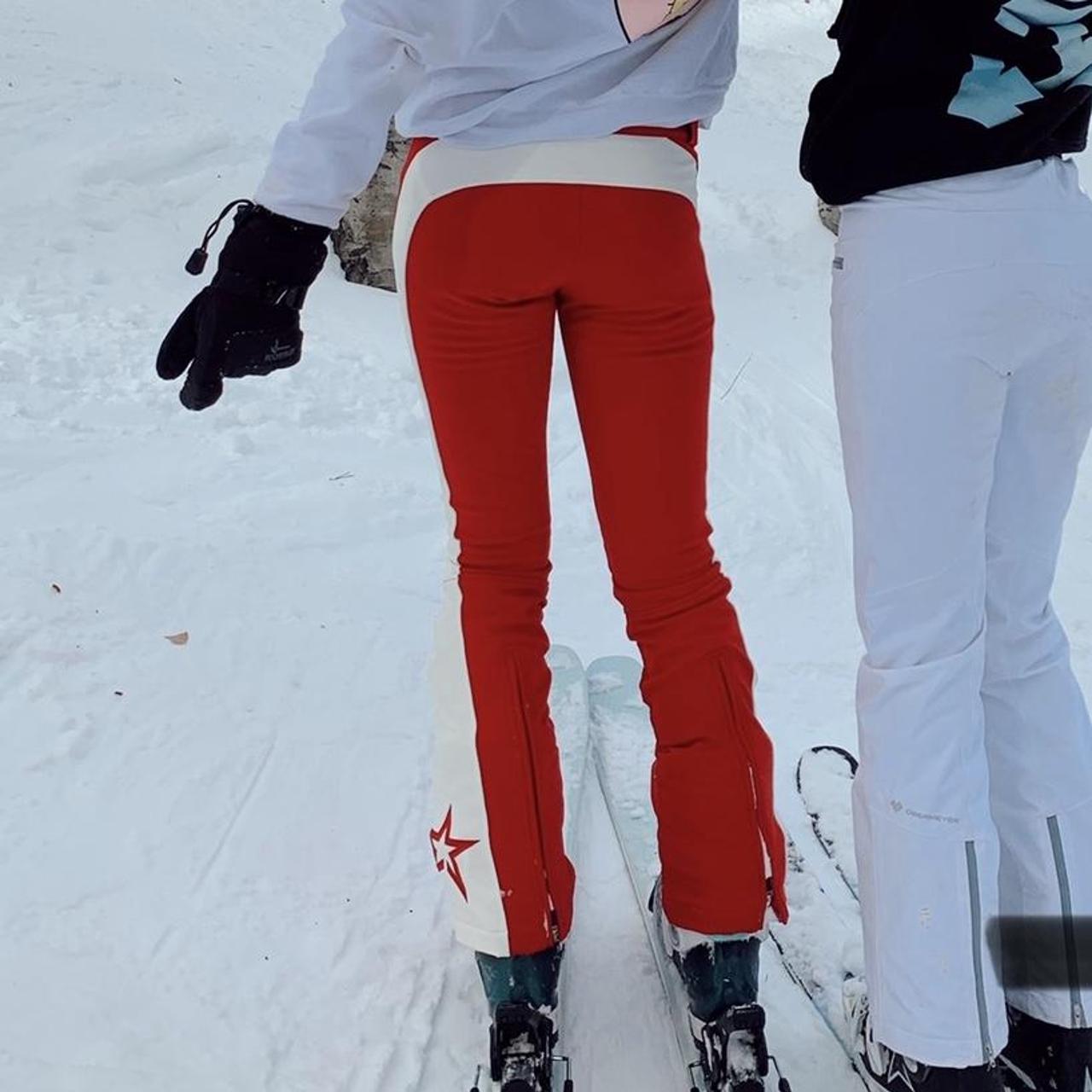 Perfect Moment red and white star ski pants. They