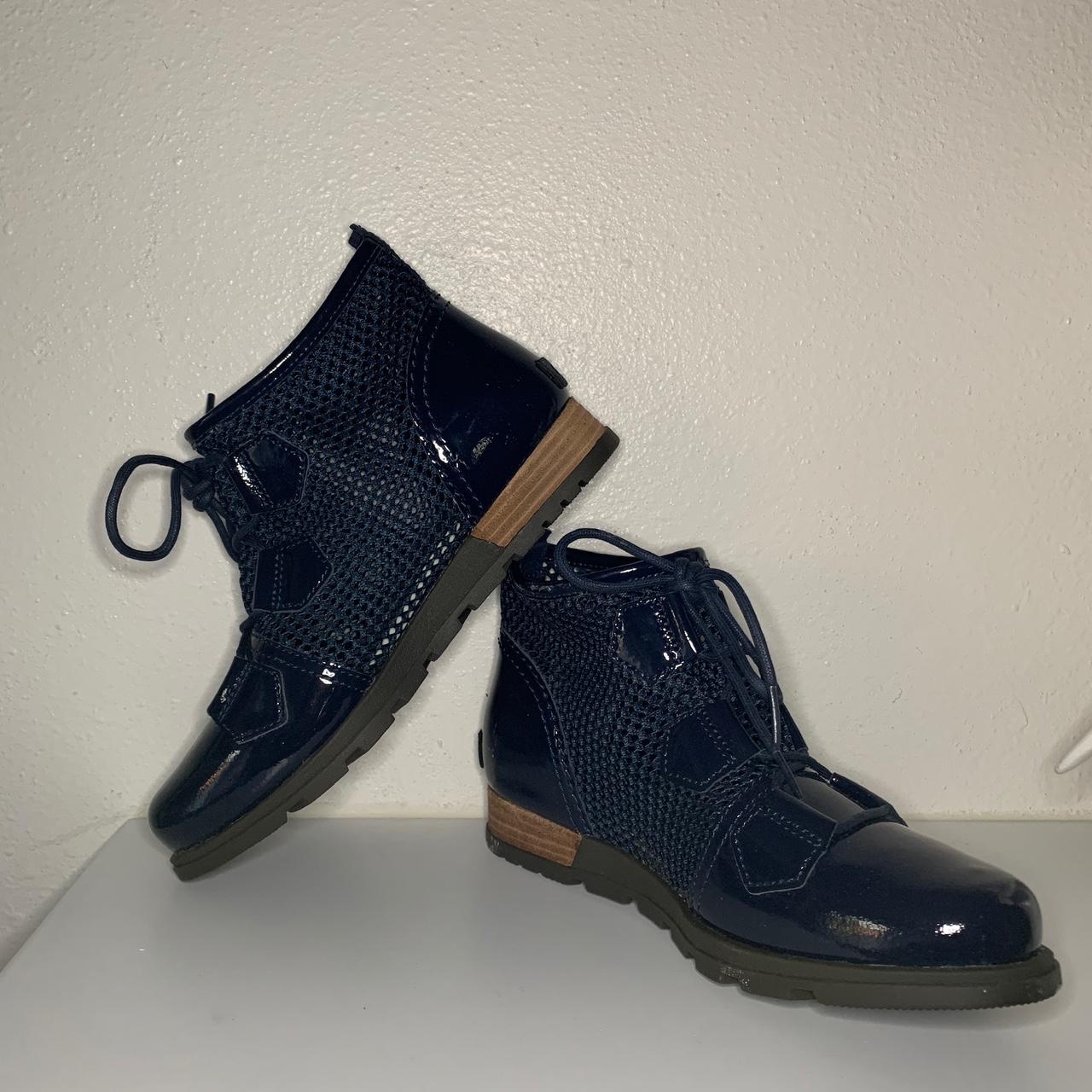 Sorel Major Lace Mesh Collegiate Navy Boots Depop