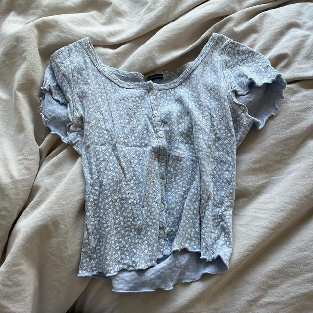 BLUE FLORAL RARE BRANDY MELVILLE TOP FROM FLORENCE