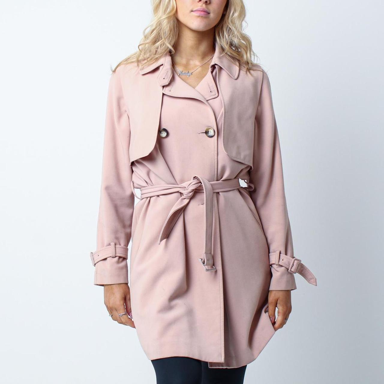 pale pink mac coat