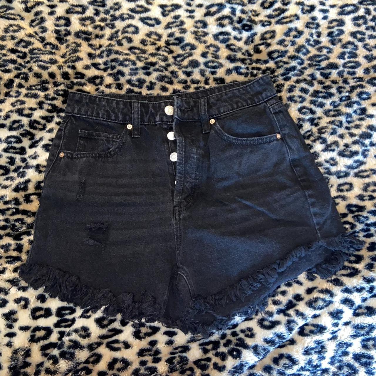 black distressed denim shorts from target Depop