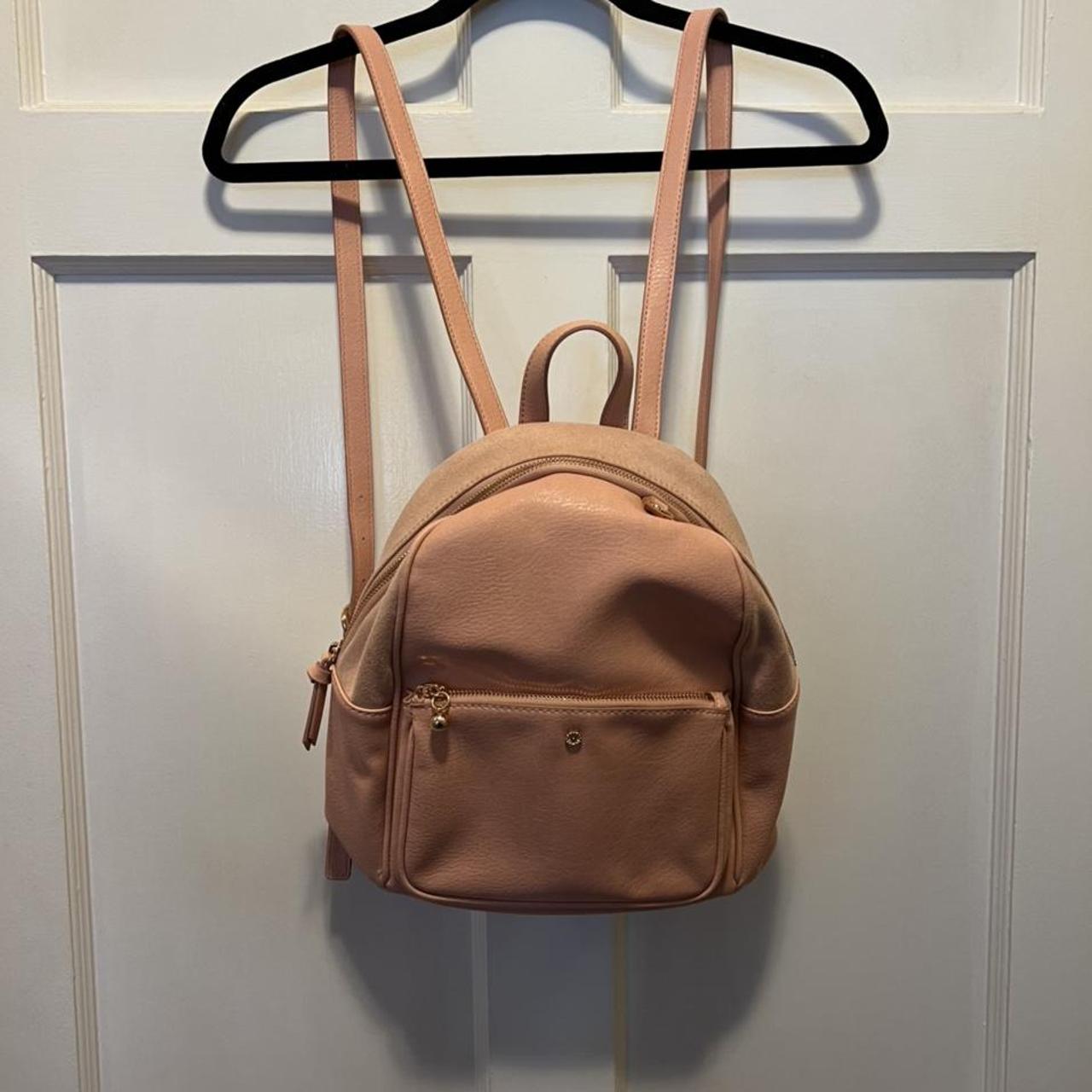 Super cute baby pink backpack. Never used. Pocket on... Depop