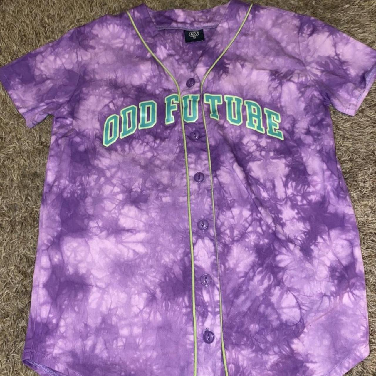 Odd Future Purple Crystal Wash Baseball Jersey