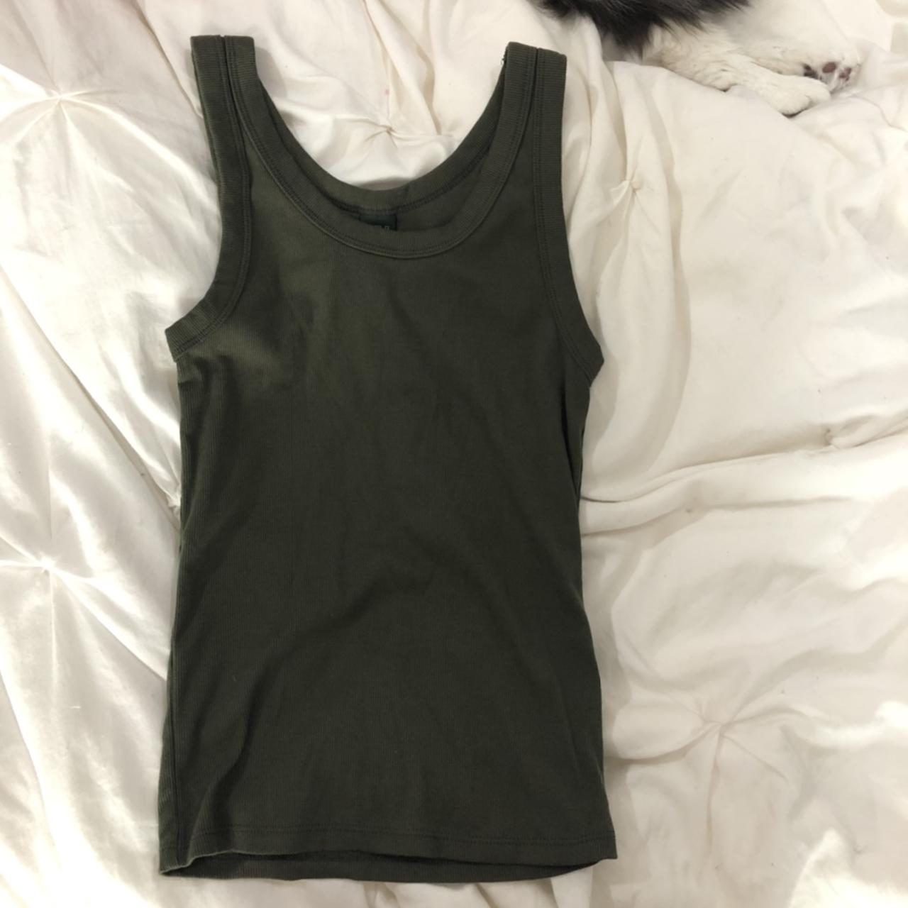 army green tank top Depop