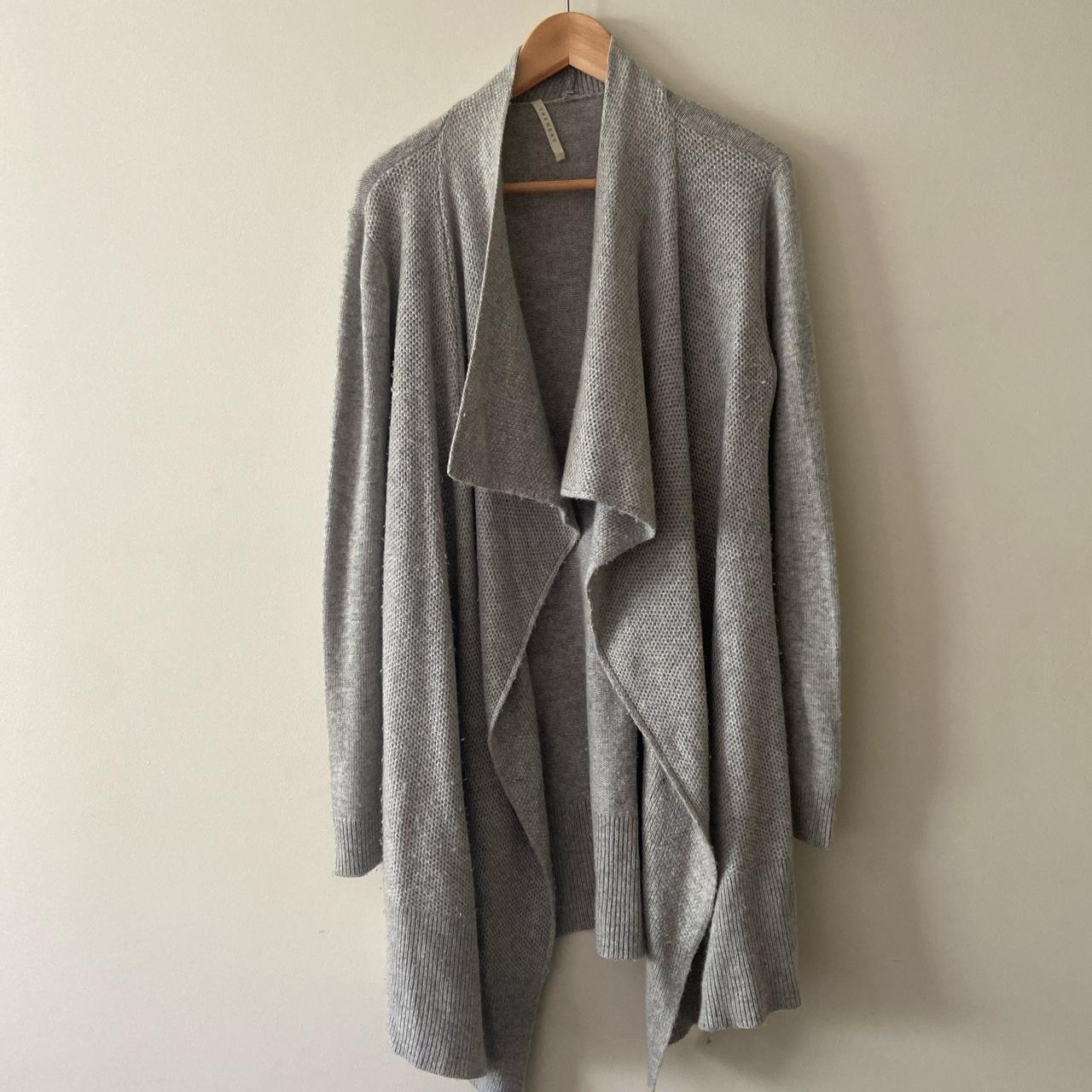 Trenery grey waterfall cut cardigan. Size M. NB:... - Depop