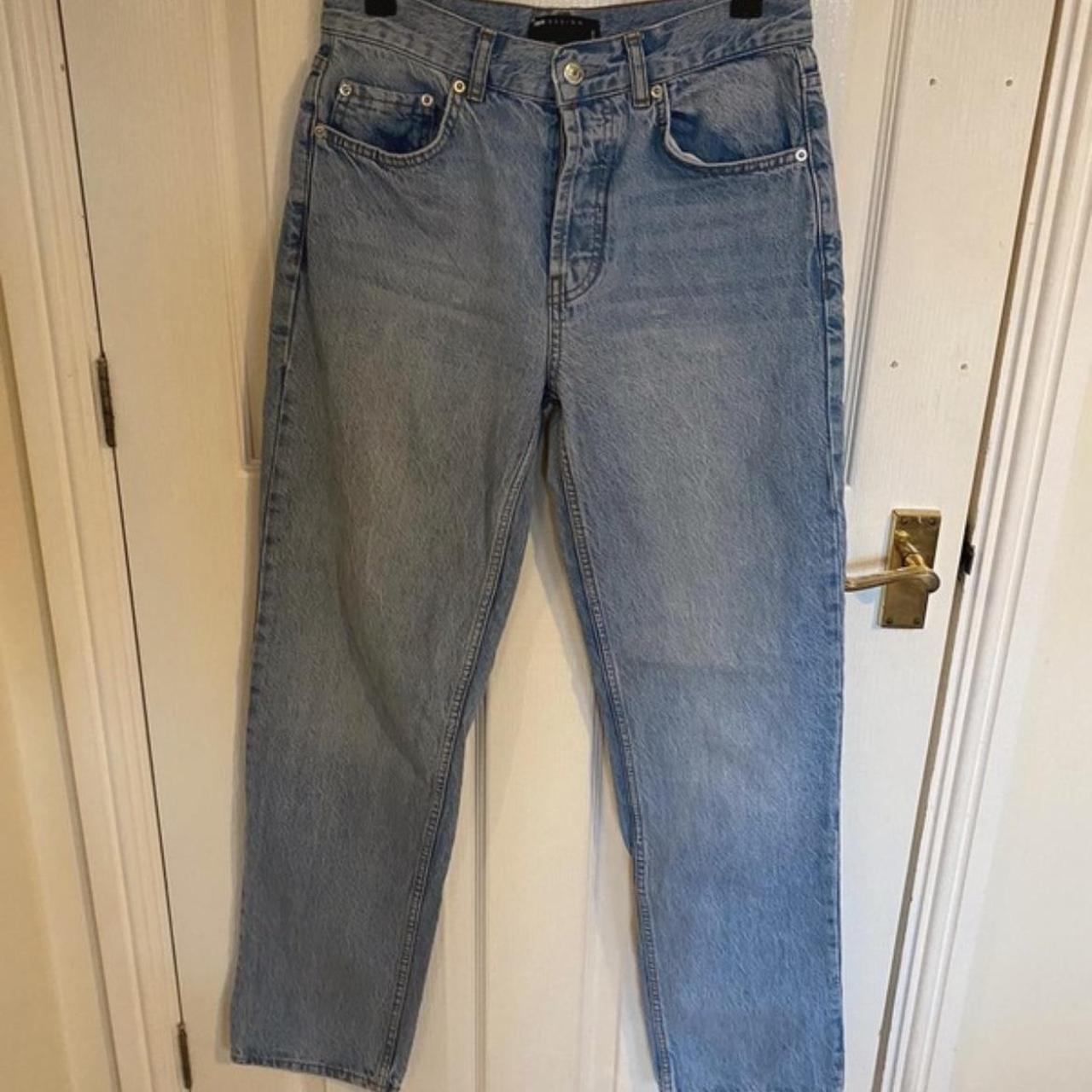 Asos design 90’s mid rise straight leg light wash... - Depop