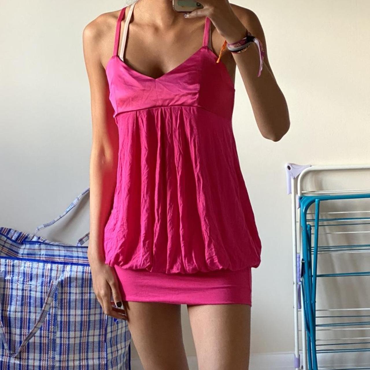 Mini neon matching dresses, pink and orange, needs... Depop