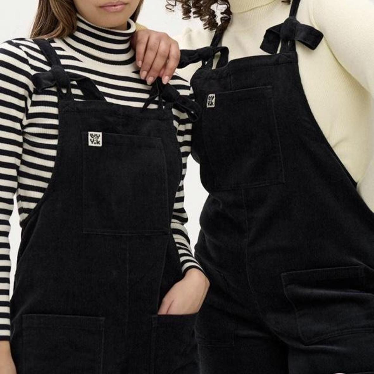 Lucy and Yak iconic ‘Original’ dungaree, in black... Depop