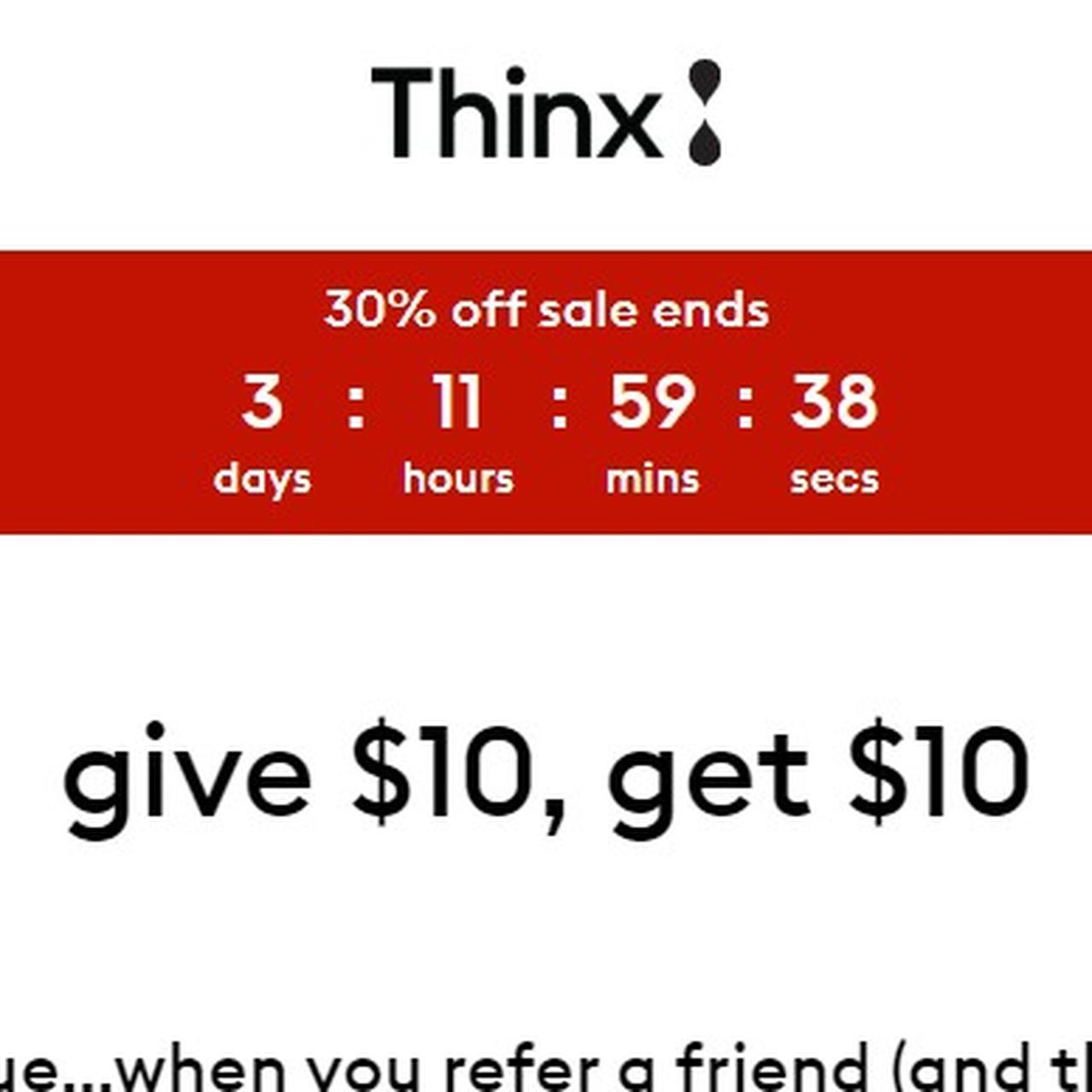 $10 off Thinx period underwear referral/coupon - Depop
