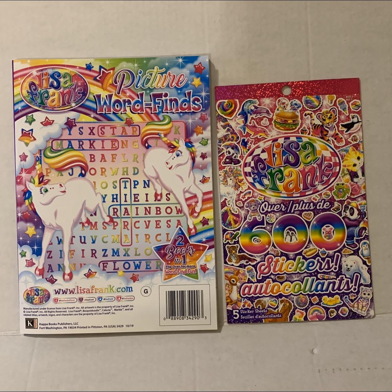 Lisa Frank Coloring Book and Sticker Pad - Depop