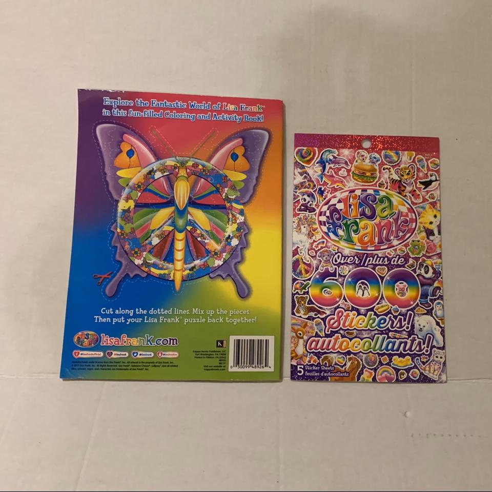 Lisa Frank Coloring Book and Sticker Pad