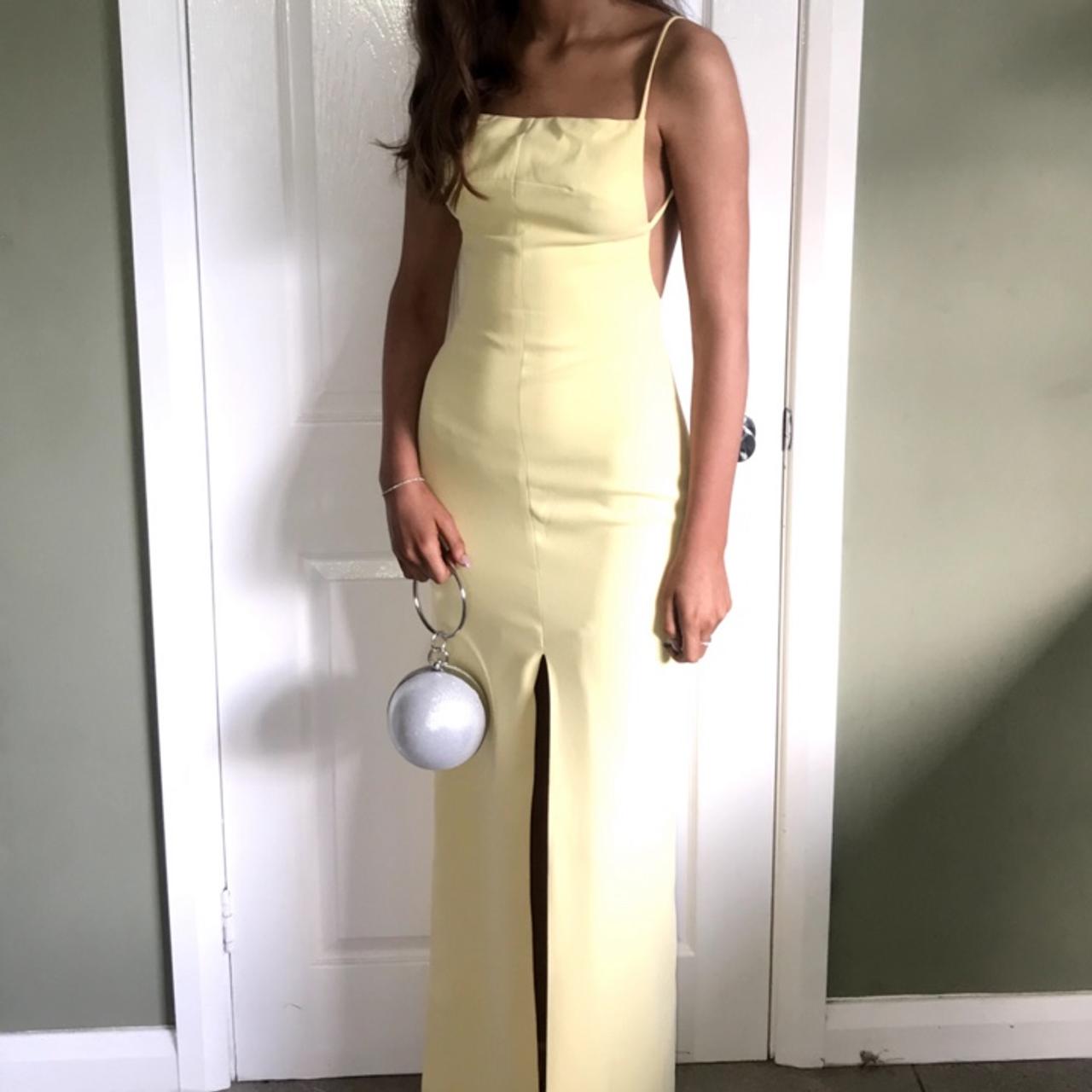 HOUSE OF CB alix lemon backless maxi dress. Perfect... Depop