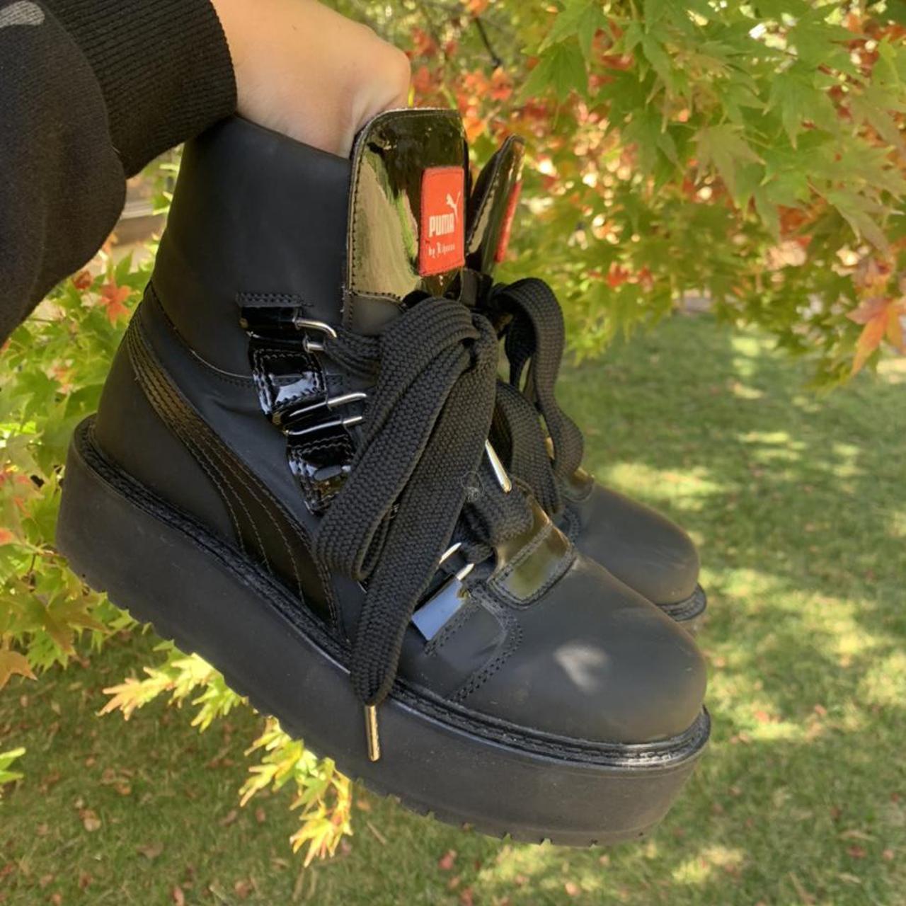 fenty sneaker boot black