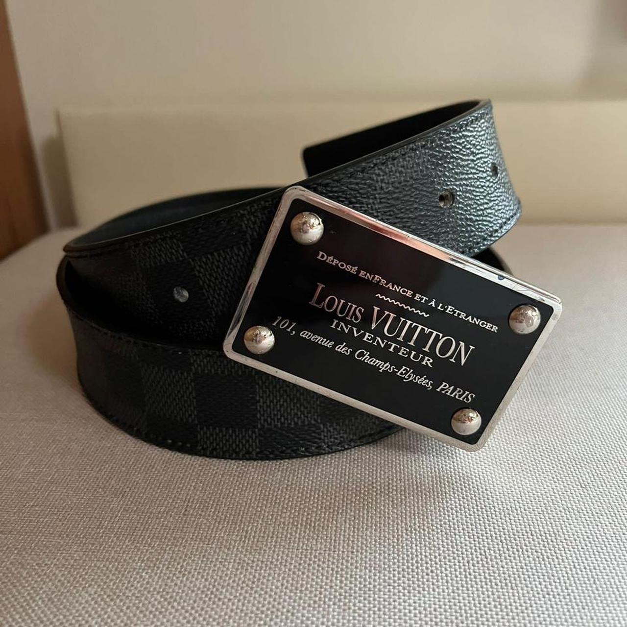 Louis Vuitton Plain Black Belt