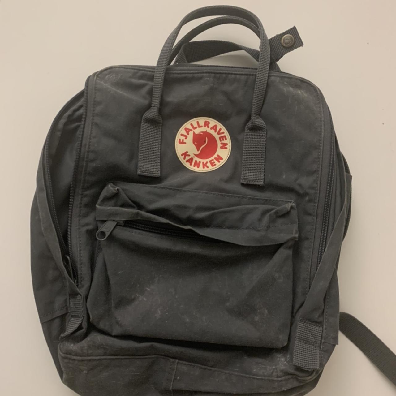 Blue gray large fjallraven backpack. Pretty good... Depop