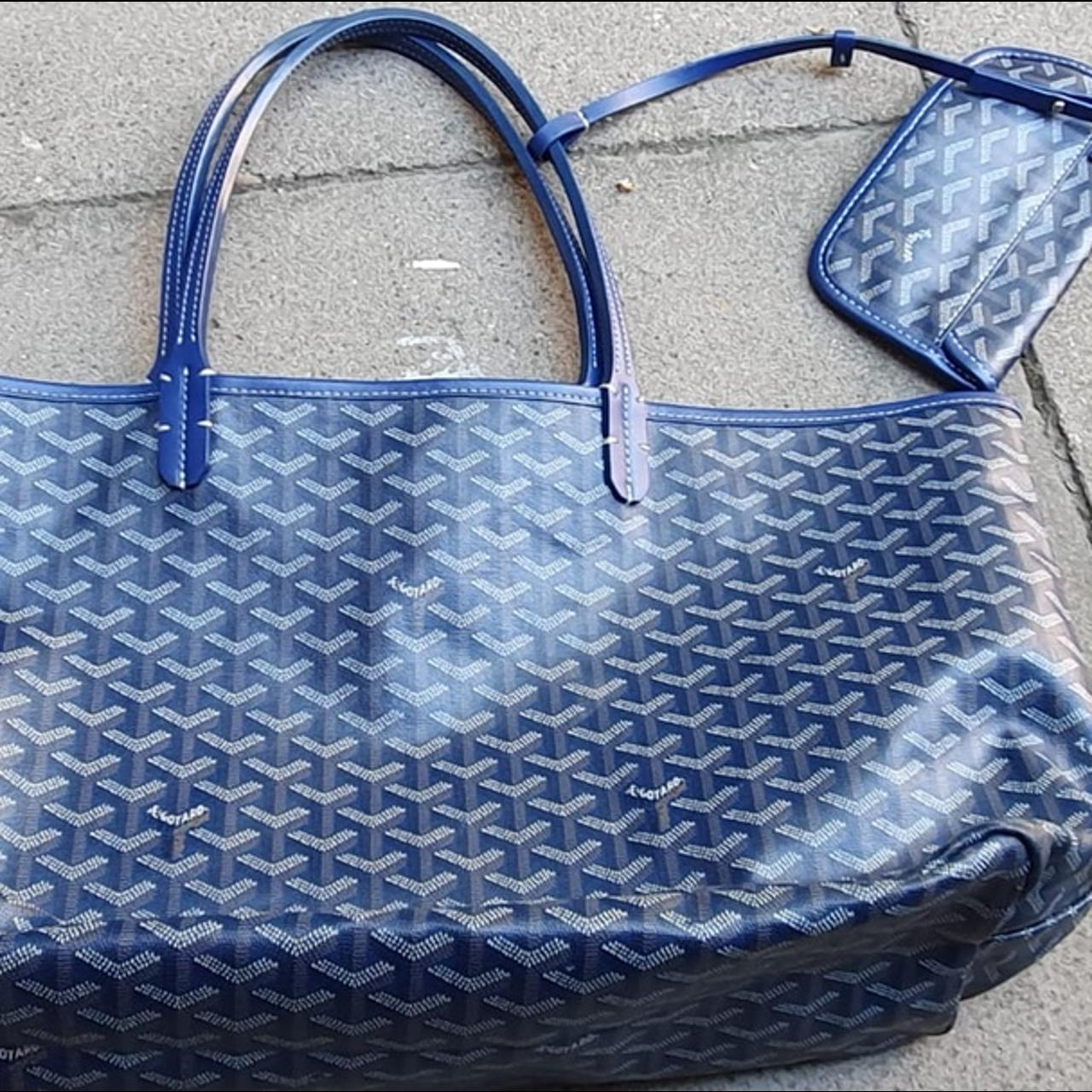 dark blue goyard bag