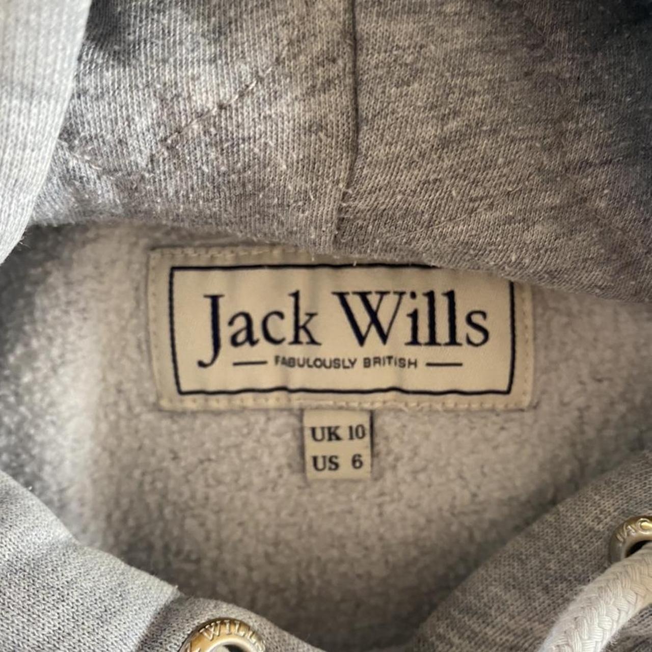 womens worn jack wills grey hoodie UK size 10, US... - Depop