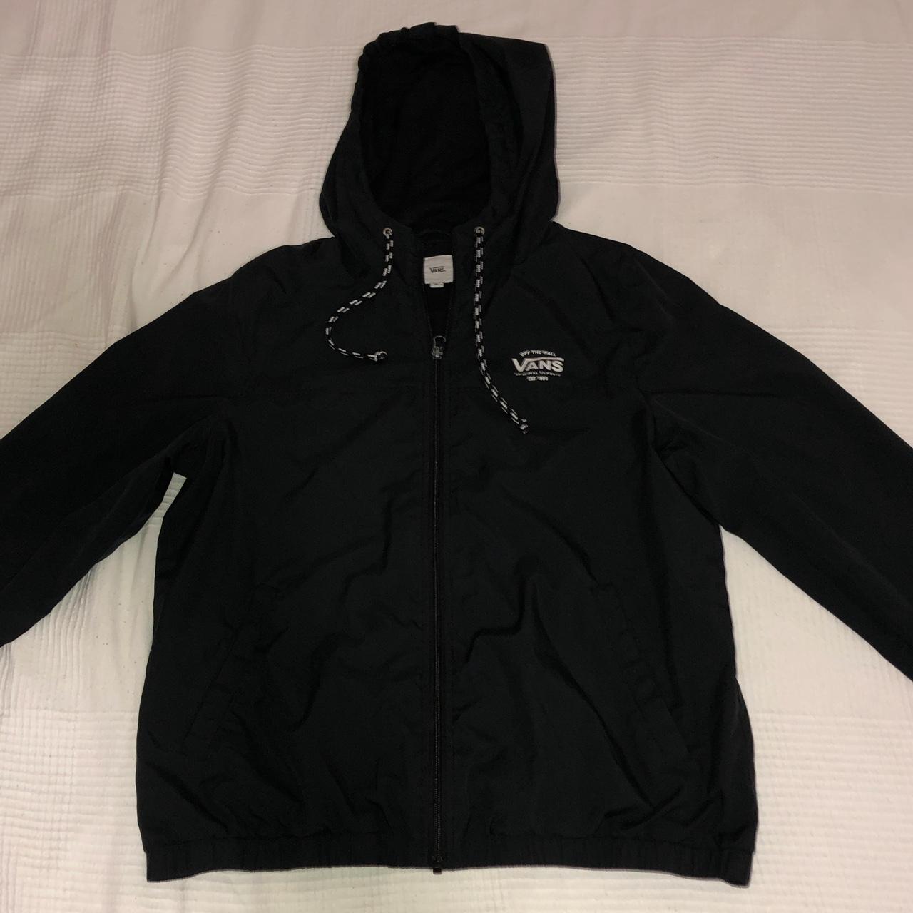 vans black windbreaker