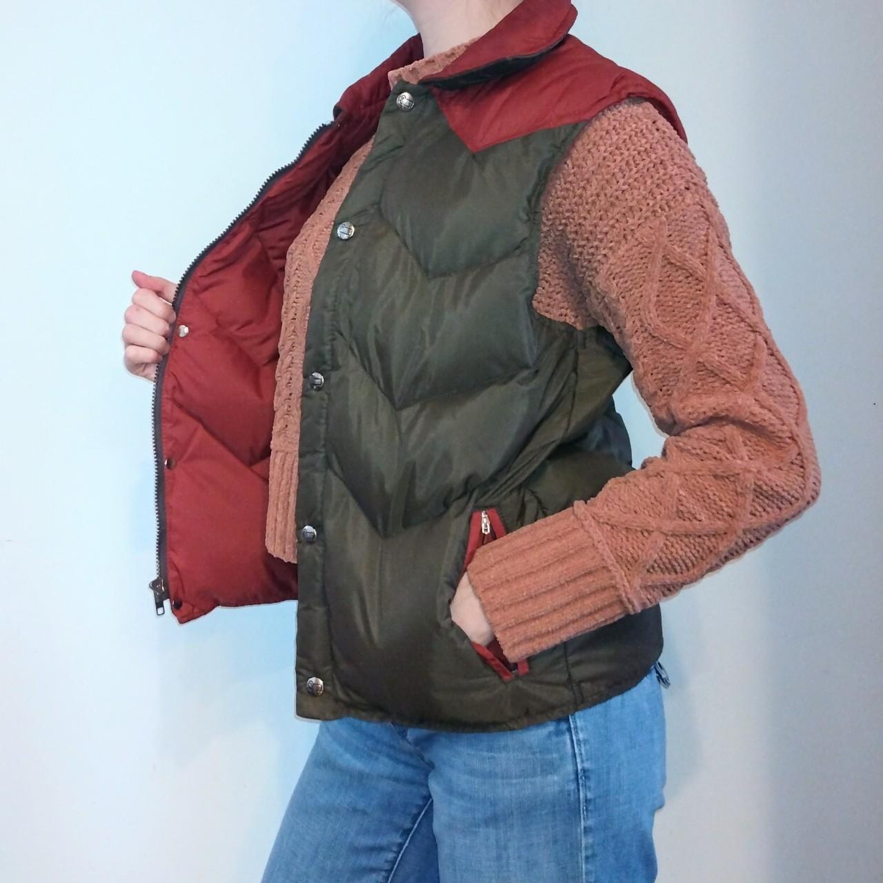 burnt orange puffer vest