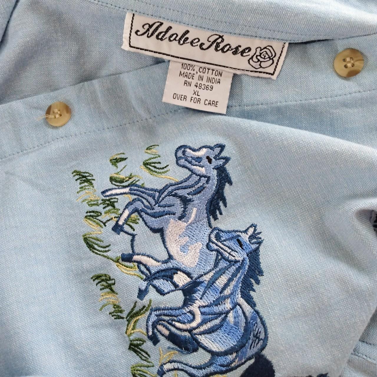 Product Image 4 - 90s Western Button Down

pale blue
