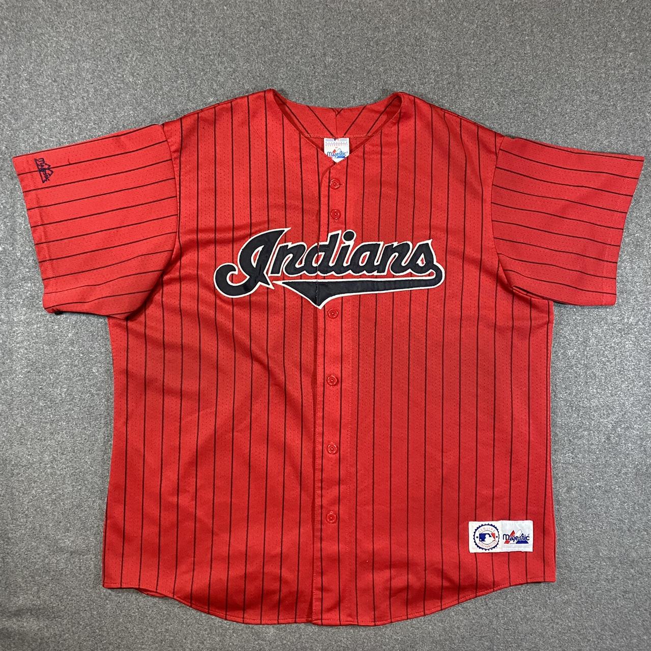 Vintage Cleveland Indians Baseball Jersey 90s - Depop