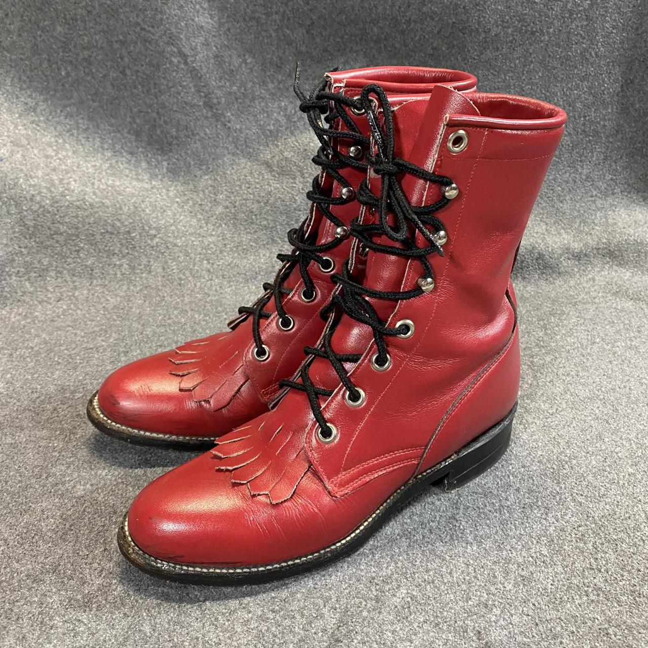 red granny boots