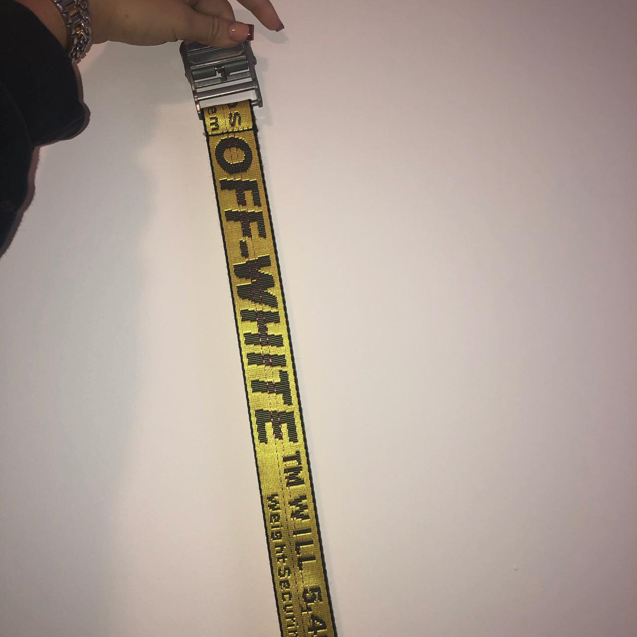 selling real off white belt. adjusts to fit any... - Depop