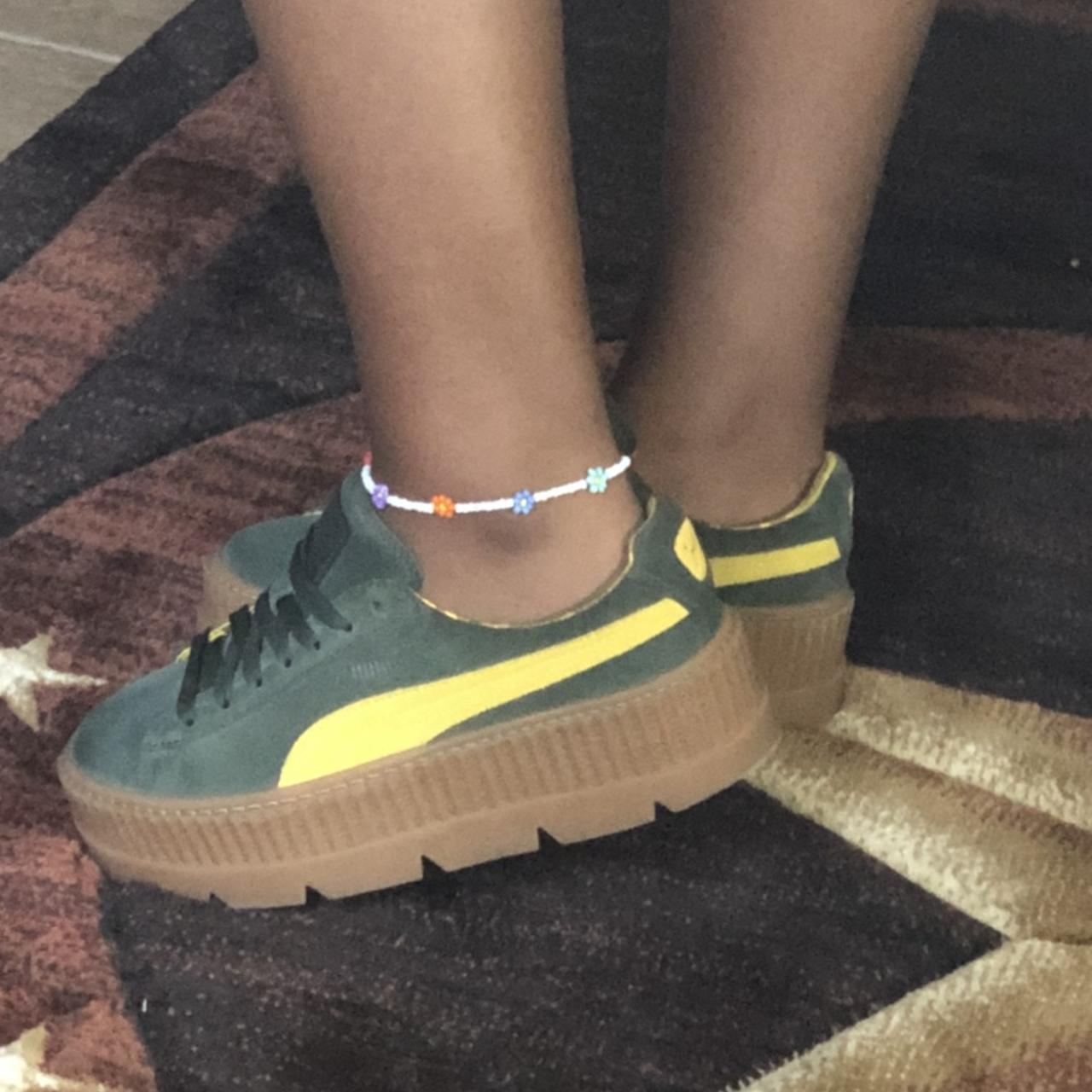 Fenty puma creepers on sale green and yellow