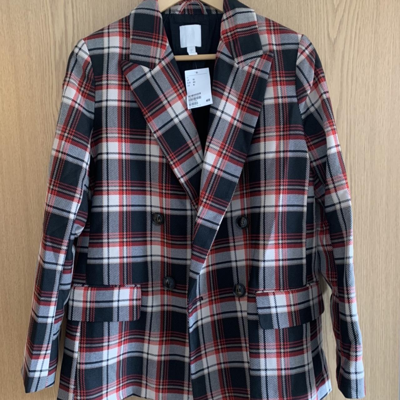 Women s H M tartan blazer. UK size 12. Never been. Depop