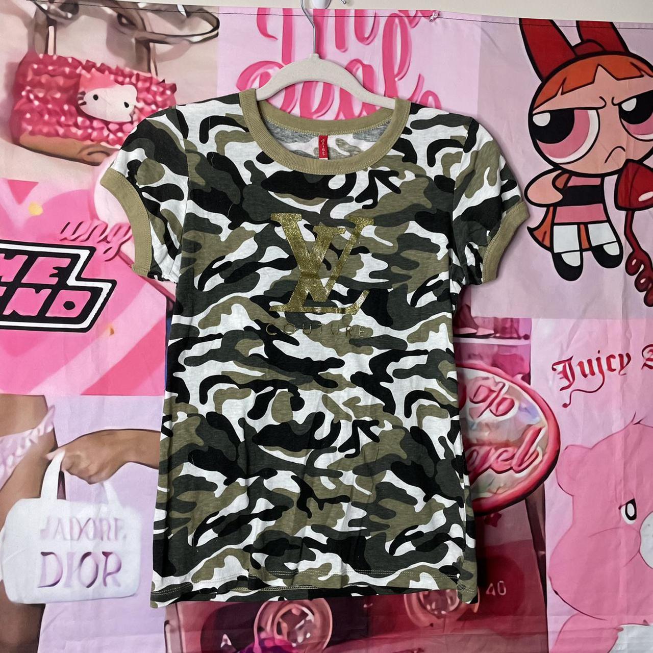 Louis Vuitton camo silk shirt Uk XL Brand new with - Depop