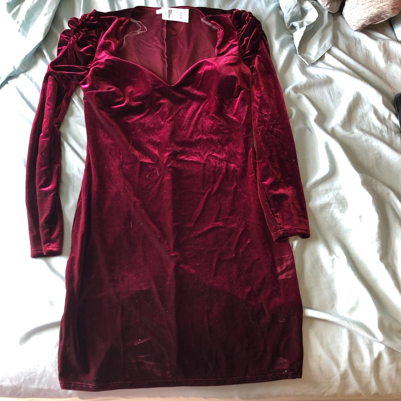 charlotte russe red velvet dress