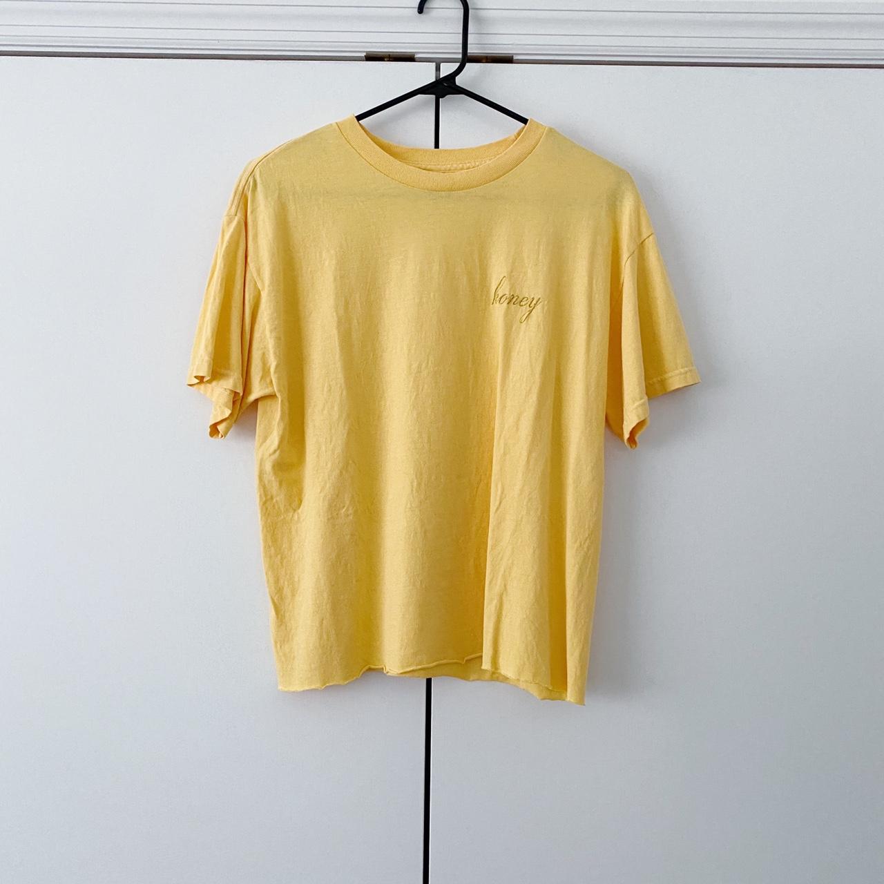 brandy melville yellow honey shirt