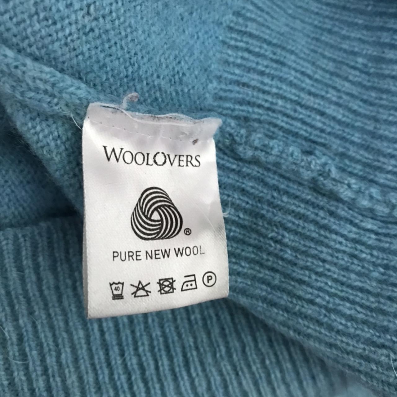 Woolovers brand cardigan Blue Pure wool Size M - Depop