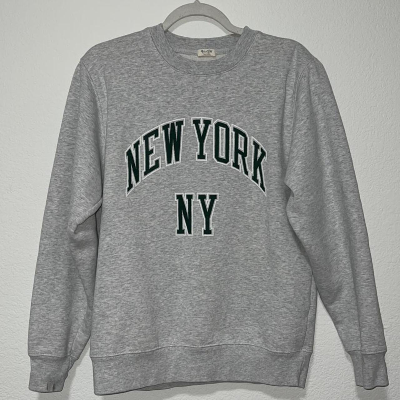 Brandy Melville New York NY grey pullover. fits like - Depop
