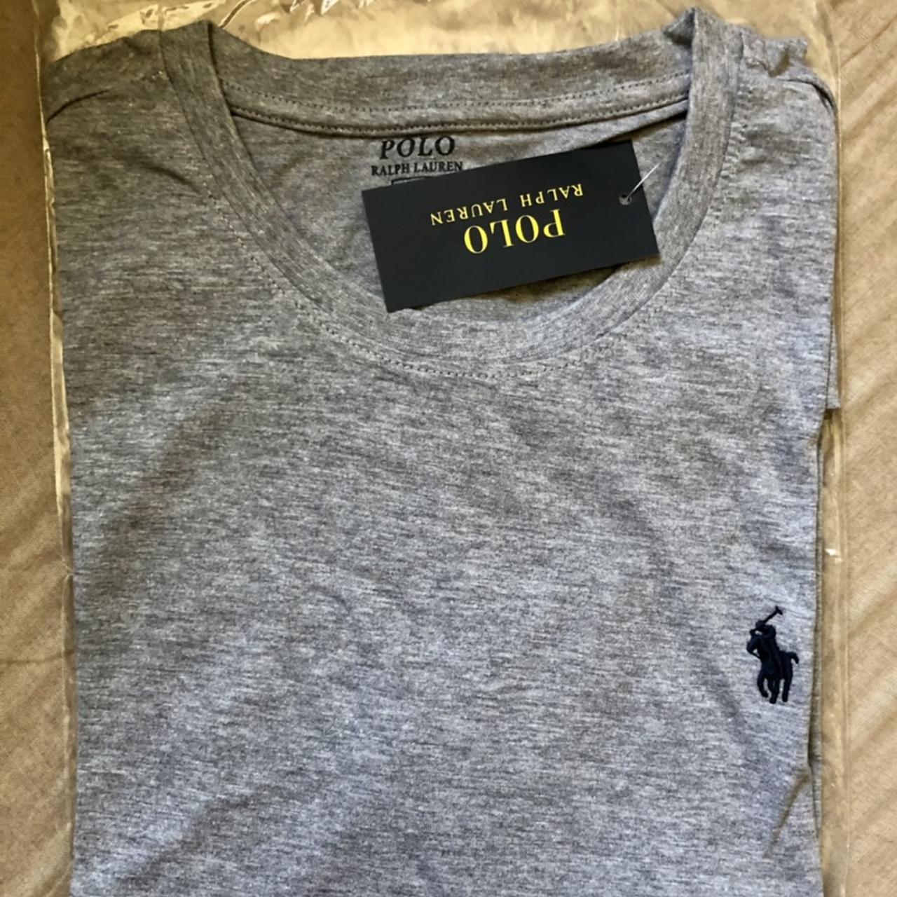 Ralph Lauren Men's Grey T-shirt | Depop