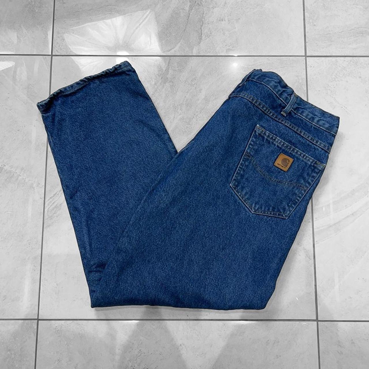 Carhartt lined blue jeans Size - 42 waist ... - Depop