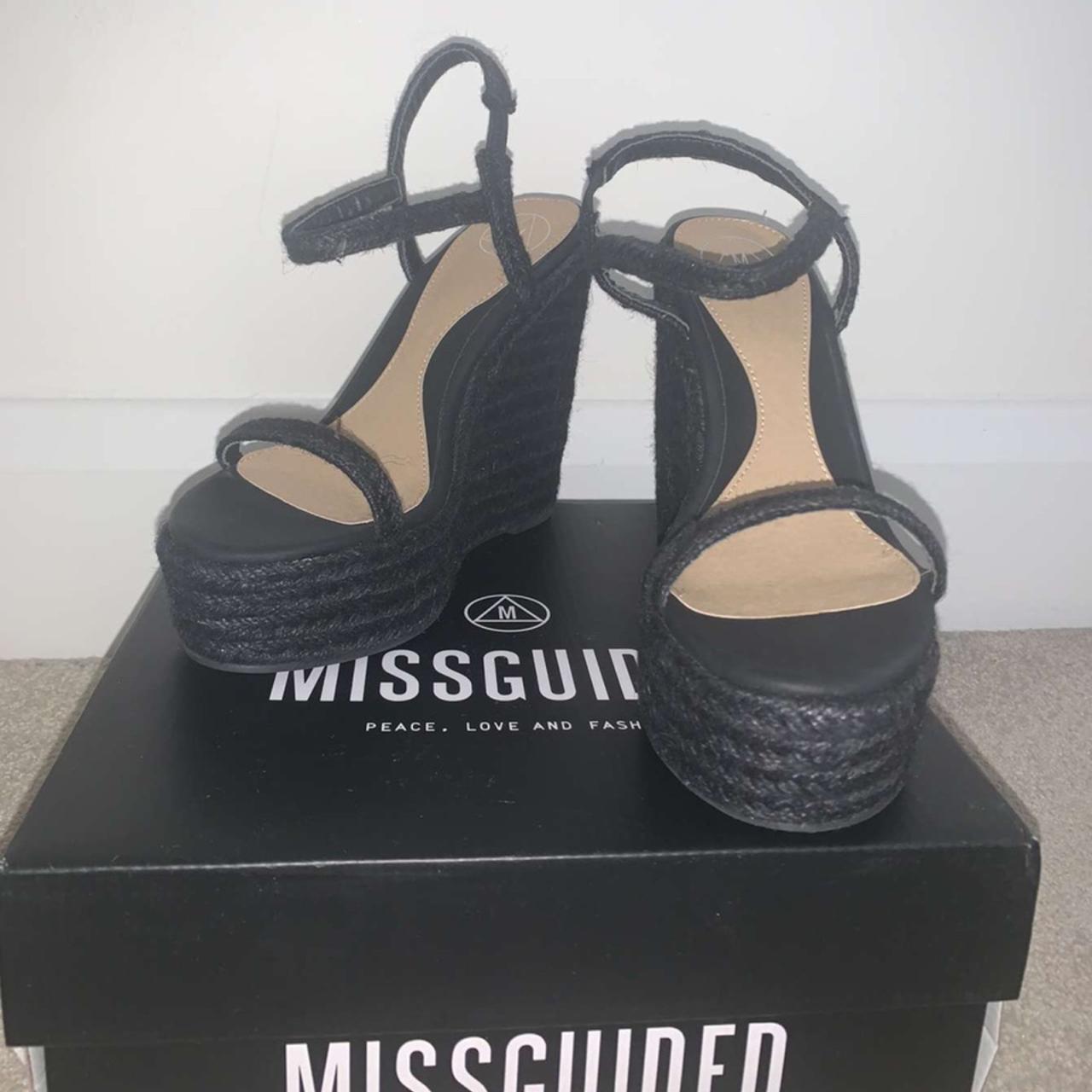 Missguided sales black wedges