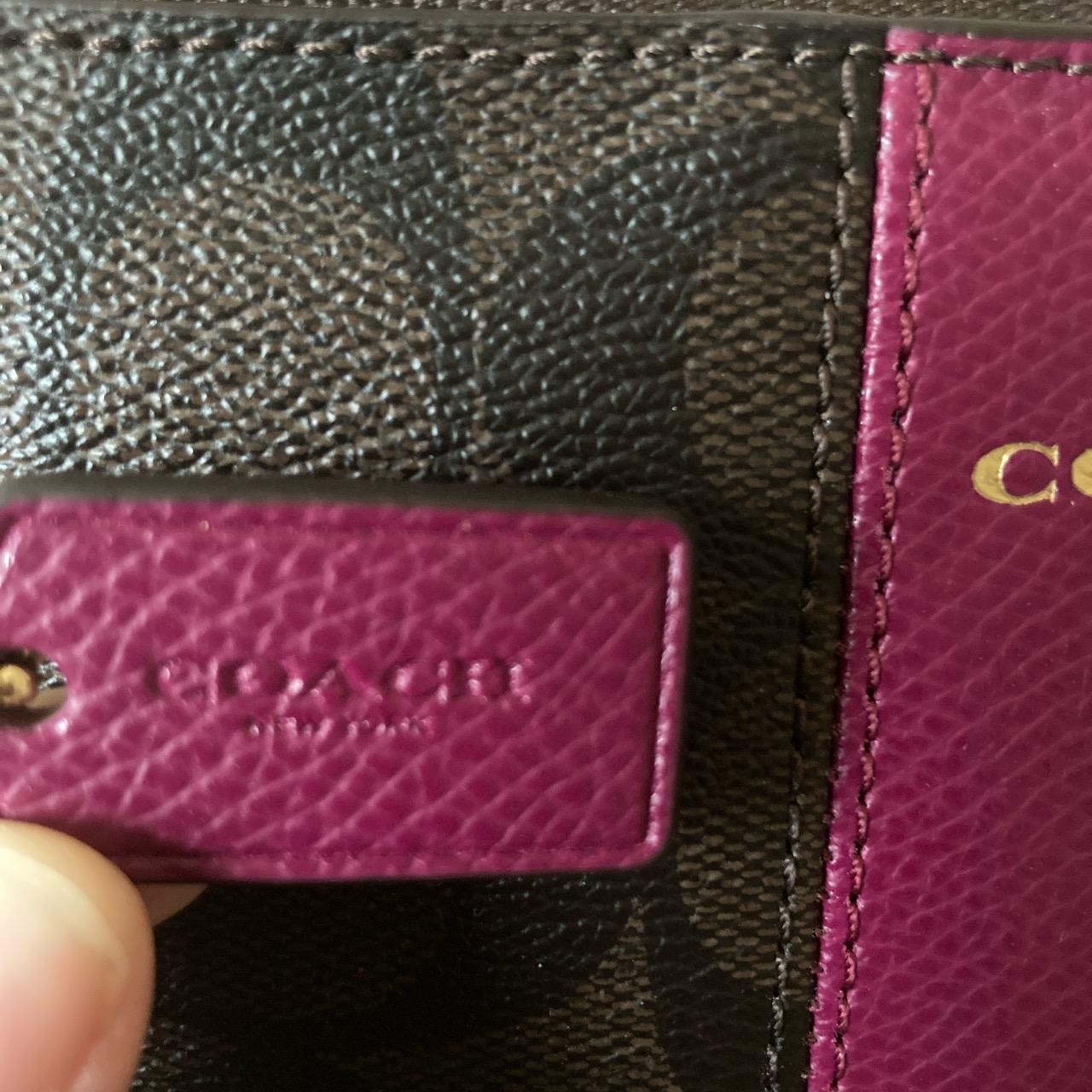 Real coach wallet made with luxury leather in... Depop