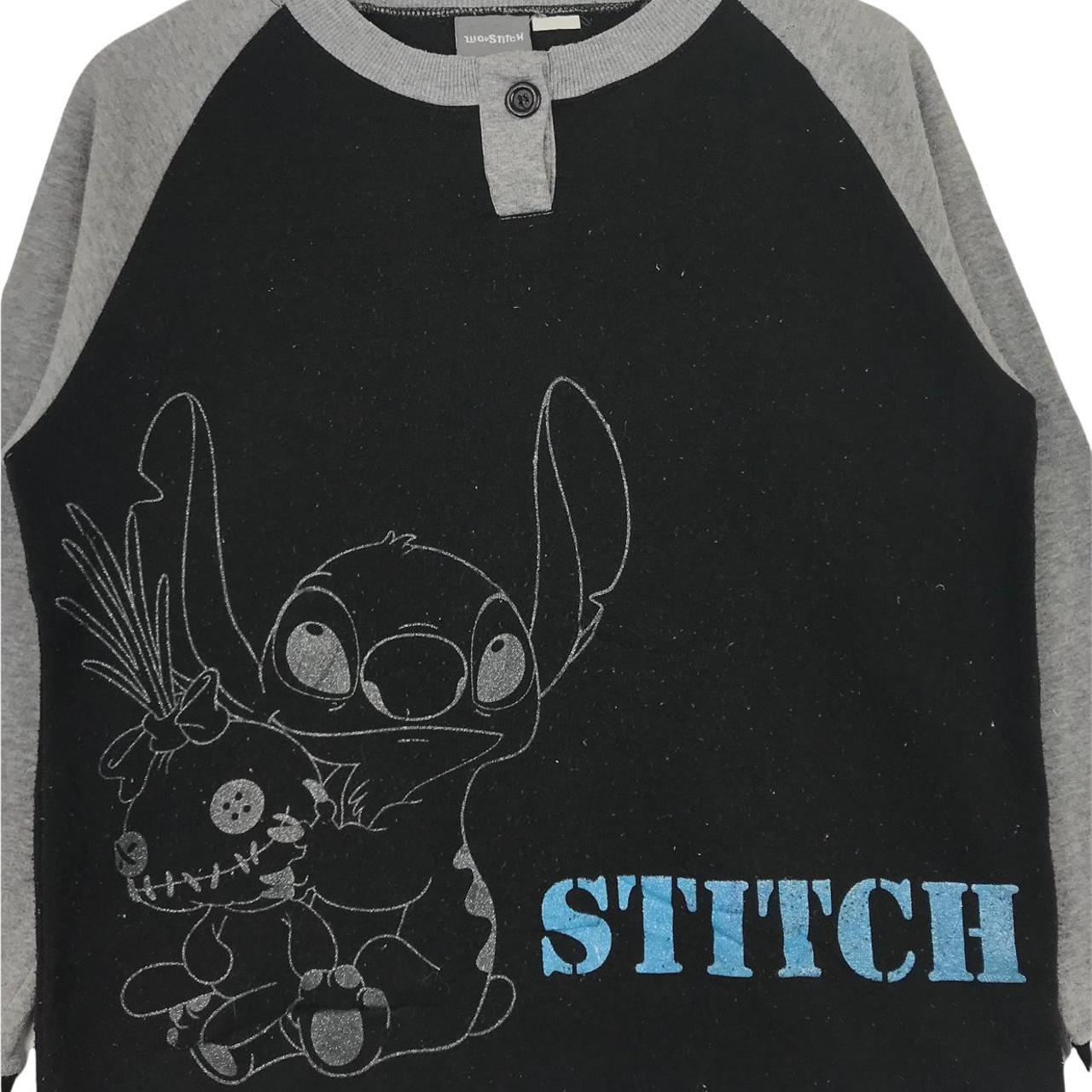 Vintage Disney Stitch Sweatshirt Big Logo Two Tones... - Depop