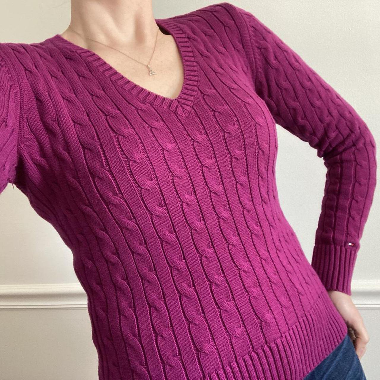 berry colored sweater